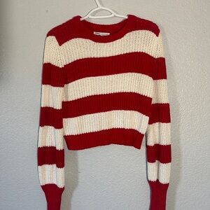 EXPRESS X OLIVIA CULPO Stripped Cropped Sweater Top